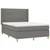 Vidaxl Box spring posteljni z vzmetnico temno siv 140x190 cm blago