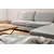 Atelier del Sofa Ugaona garnitura Tulip 97x80x313cm Svetlosiva
