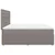 Vidaxl Box spring postelja z vzmetnico taupe 180x200 cm blago