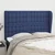 Vidaxl Vzglavje z ušesi modro 147x23x118/128 cm blago