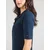 TOMMY HILFIGER Dolga srajca GOLD BUTTON F&F MIDI DRESS temno modra