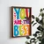 WallXpert uramljena MDF slika NAL072-46, natpis You Are The Best u šarenim slovima sa srcima, 35,5 x 47 cm