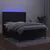 Vidaxl Box spring postelja z vzmetnico LED črna 140x190 cm žamet