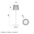 BBLINK T16011 Stona lampa punjiva 3W 3000K IP54, Crna