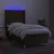 Vidaxl Box spring postelja z vzmetnico LED temno rjava 90x190 cm blago