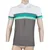 Sensor Cyklo Summer Stripe pánský dres kr.rukáv šedá/zelená