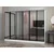 Hanah Home ormar sa reflektujućim staklom Nisa 20640, 270 cm, beli