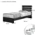 Hanah home Krevet Fuga 120 125x100x205cm Crni
