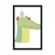 Plakat prikupen krokodil s peresi - 60x90 no frame