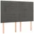 Vidaxl Box spring postelja z vzmetnico LED temno siva 140x190 cm žamet