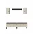 Hanah Home TV komoda Demet, antracit / travertin