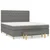 Vidaxl Box spring postelja z vzmetnico temno siva 180x200 cm blago