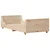 shumee vidaXL Posteljni okvir brez vzmetnice 90x200 cm masiven borov les