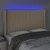 Vidaxl vidaXL Vzglavje postelje z LED diodami kremne barve 147x16x118/128 cm blago
