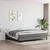 Vidaxl Box spring postelja z vzmetnico temno siva 200x200 cm blago