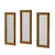 Hanah Home Set 3 ogledala Lavia, Zlatno