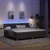 Vidaxl LED Box Spring Postelja Temno rjava 200 x 200 cm blago