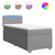 VIDAXL Box spring postelja z vzmetnico svetlo siv 100x200 cm blago
