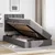 Krevet s prostorom za pohranu s LED-om Siva 120 x 200 cm
