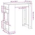 Barski stol s stalcima boja betona 102 x 50 x 103,5 cm drveni