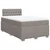 vidaXL Box spring postelja z vzmetnico taupe 120x190 cm blago
