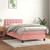 Vidaxl Box spring postelja z vzmetnico roza 100x200 cm žamet