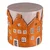 Autronic Tabure Magnesia stool - houses around the perimeter, orange (MT768 OR)