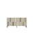 Hanah Home komoda Nota 150, 150 cm, antracit / travertin / zlatna
