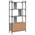 Regal za knjige s vratima boja hrasta 76,5x30x154,5 cm drveni