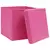 Kutije za pohranu s poklopcima 4 kom roze 32x32x32 cm tkanina