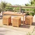 COSTWAY Lesena vrtna klop s 3 predali, (5000285205)