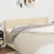 Vidaxl Vzglavje z ušesi krem 203x16x78/88 cm blago