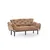Atelier del Sofa Trosed na razvlačenje Nitta 185x85x70cm Svetlobraon