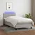 Vidaxl Box spring postelja z vzmetnico LED svetlo siva 90x200 cm blago