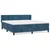 Vidaxl Box spring postelja z vzmetnico temno modra 160x200 cm žamet