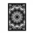 Plakat Mandala z zanimivimi elementi v ozadju v črnobeli varianti - 20x30 white