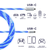 Oniverse LED kabel za hitro polnjenje - USB-C na USB-C, 2 m - bel (SWITCH2)