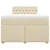 Vidaxl Box spring postelja z vzmetnico krem 120x200 cm blago