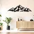 WallXpert metalni zidni ukras DCV-1063-MT, silueta planinskog venca, 70 x 20 cm, crni