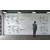 WallXpert metalni zidni ukras 5316, linijska mapa sveta, 100 x 60 cm, crni