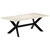 Vidaxl Jedilna miza bela 200x100x75 cm trden mangov les
