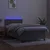 Krevet box spring s madracem LED svjetlosivi 90x190 cm baršun