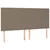 vidaXL Box spring postelja z vzmetnico taupe 200x200 cm blago, (20761198)