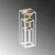 Aberto Design Set dekorativnih saksija GED-019-C, 28x80cm, 17x40cm, 22x60cm, Belo-zlatna