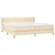 Vidaxl Box spring postelja z vzmetnico krem 200x200 cm blago