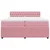 Vidaxl Box spring postelja z vzmetnico roza 200x200 cm žamet