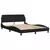 Krevet s madracem Dover crni 140 x 190 cm od tkanine