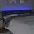 Vidaxl vidaXL Vzglavje postelje z LED modro 203x16x78/88 cm blago