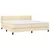Vidaxl Box spring postelja z vzmetnico krem 200x200 cm blago