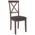 Vidaxl Jedilni stoli z blazinami 2 kosa Brown Solid Wood Rubber